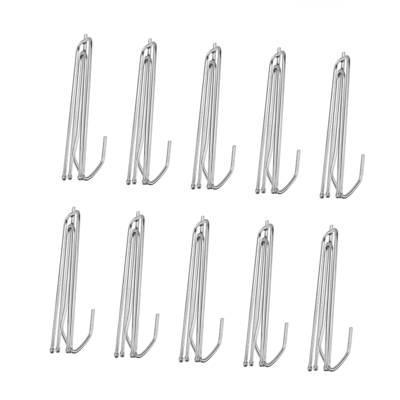 HardwareCity Curtain Steel Long Hooks 10PC/PACK